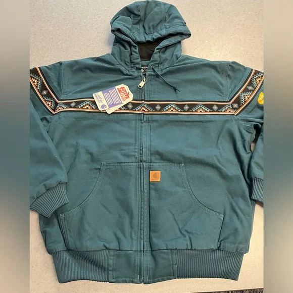 Carhartt Montana Loose Fit Duck Active Jacket—Greenstone Large - Picture 2 of 10